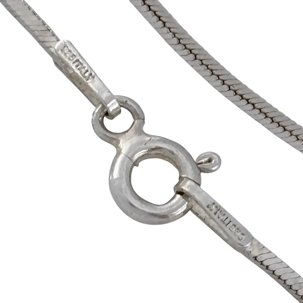 Vintage Italy Sterling Silver 925 Snake Chain Necklace 16